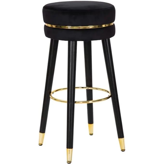Barkruk Paris Nero/gold Ø 35×74 cm