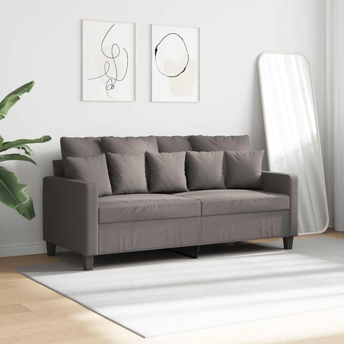 vidaXL - Tweezitsbank - 140 - cm - stof - taupe