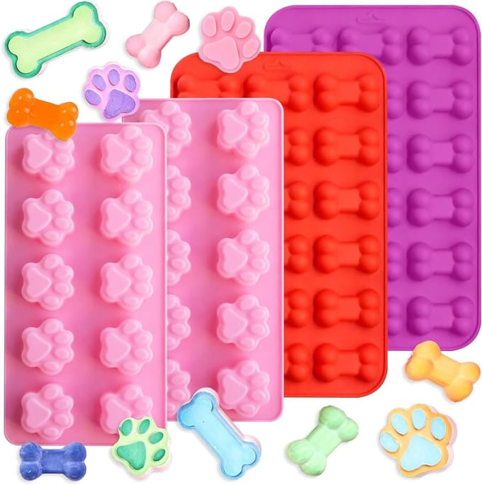Solidchoice - Silicone Bakmat voor Hondenkoekjes, Set van 4 Stuks
