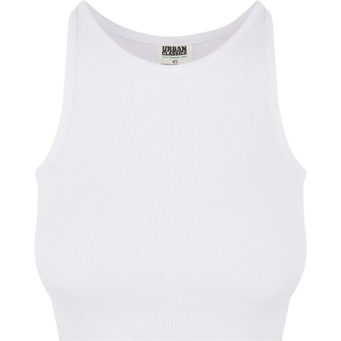 Urban Classics - Organic Rib Crop top - XS - Wit/Wit