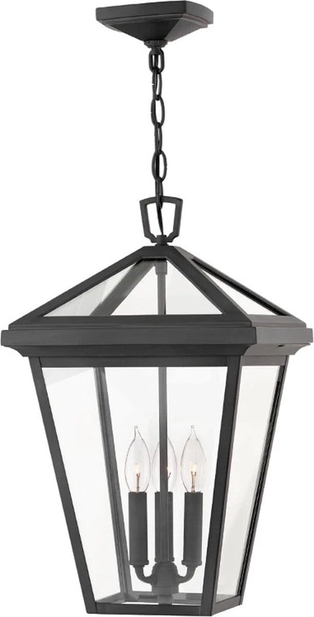 Hinkley LED Buiten Hanglamp Alford Place | 3X E14 Max 40W | IP44 | Dimbaar | Museum Black