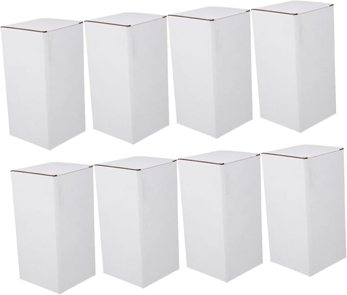 Verzenddozen Set - Papieren Opslagboxen - Verhuizen Opslag - Stevig Golfkarton - 20x20x20 cm - Wit