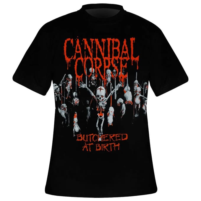 Cannibal Corpse Unisex Tshirt -S- BUTCHERED AT BIRTH (2015) Zwart