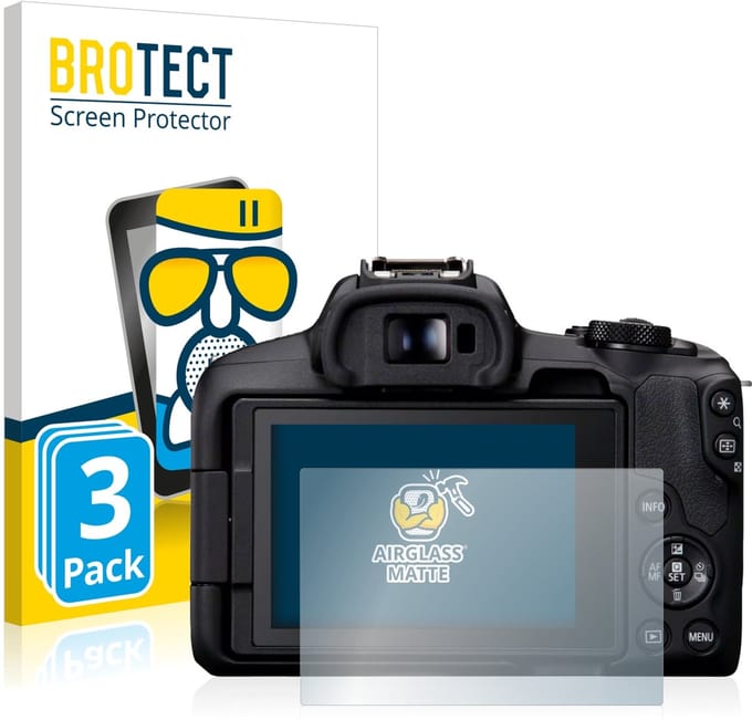 BROTECT - Screenprotector voor Canon EOS R50 - Folie Beschermfolie Beschermglas matte 3 Stuks