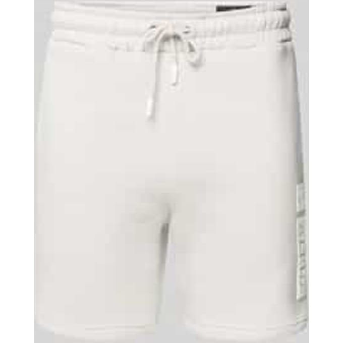 Regular fit sweatshorts met labelprint