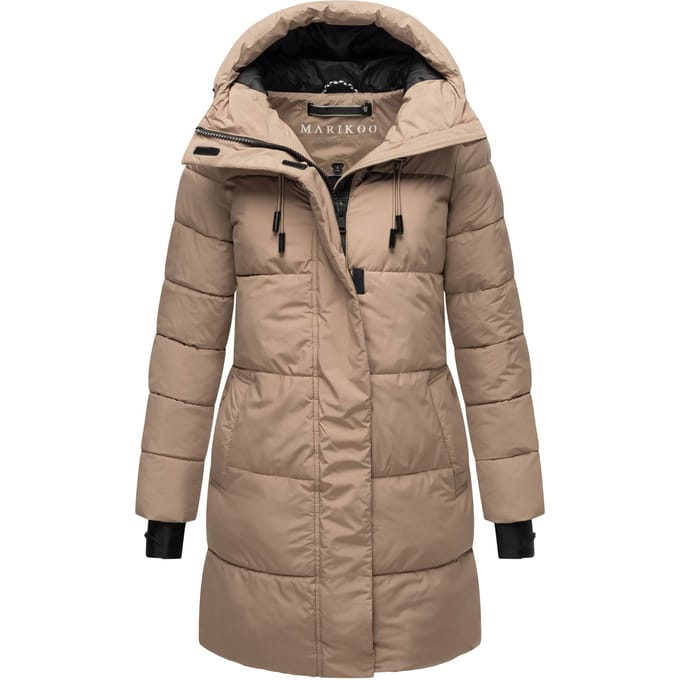 Marikoo dames winterjas met capuchon & fleecevoering – Kaituu