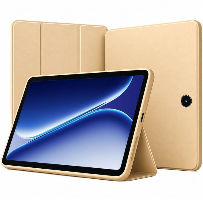 TechNow Hoesje geschikt voor OnePlus Pad Go 2 Hoesje – Extreme Shock Case – Smart Case - Goud