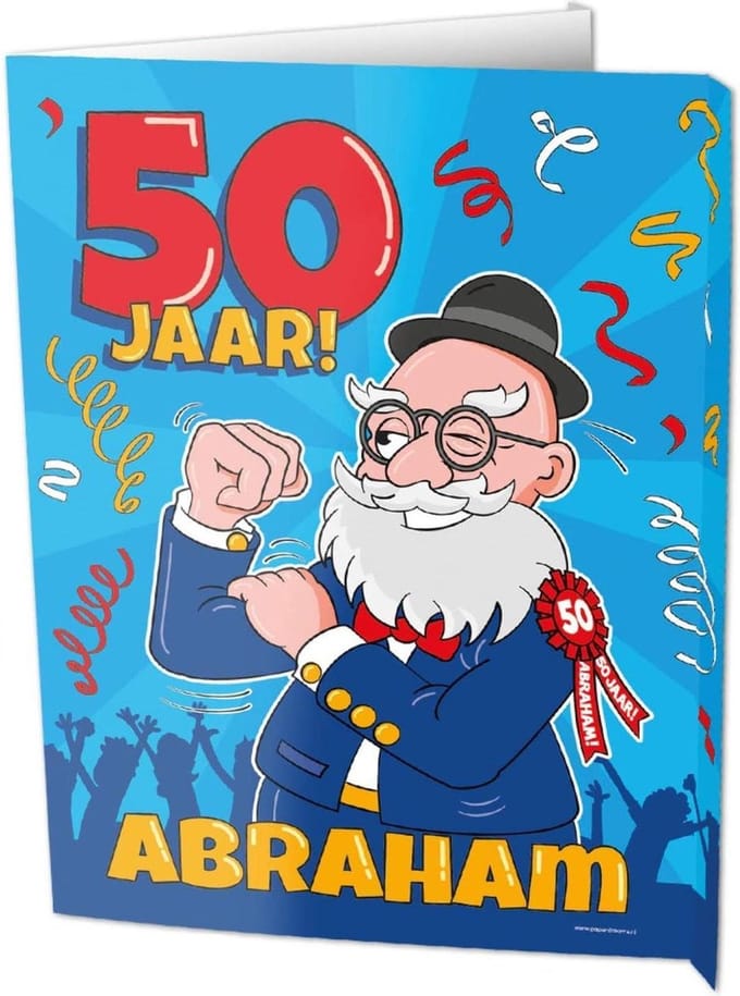 Paper Dreams Uithangbord Abraham 60 X 45 Cm Karton Blauw