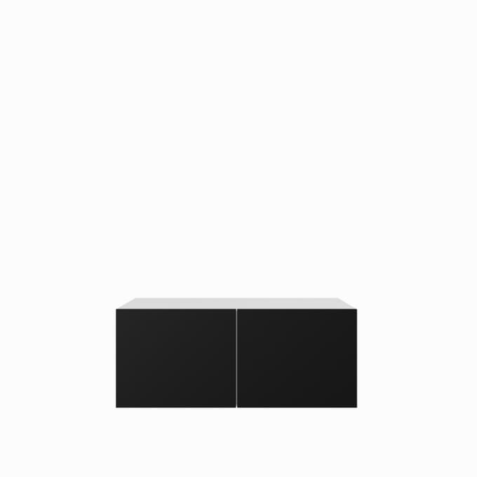 TV-kast Leo 1x100 cm (wit + zwart)