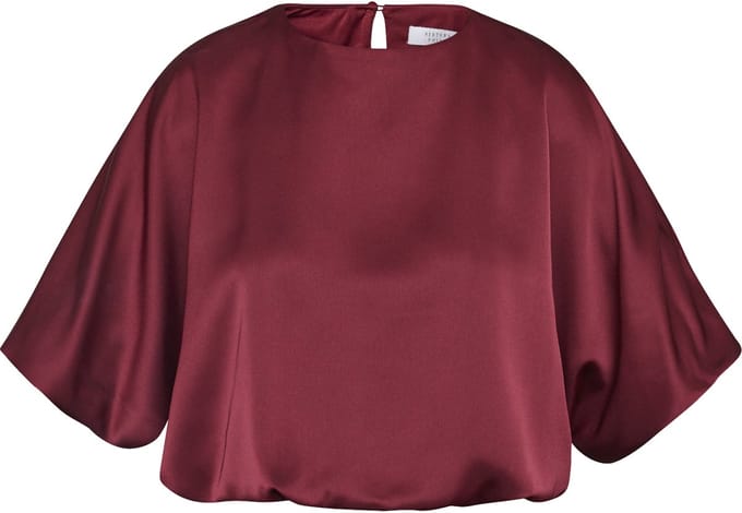SISTERS POINT Gufo-top2 - Dames Blouse - Bordeaux - Maat S