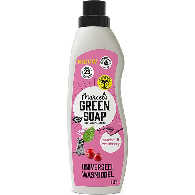 Marcel's Green Soap Wasmiddel Patchouli & Cranberry 23 Wasbeurten - 1 liter