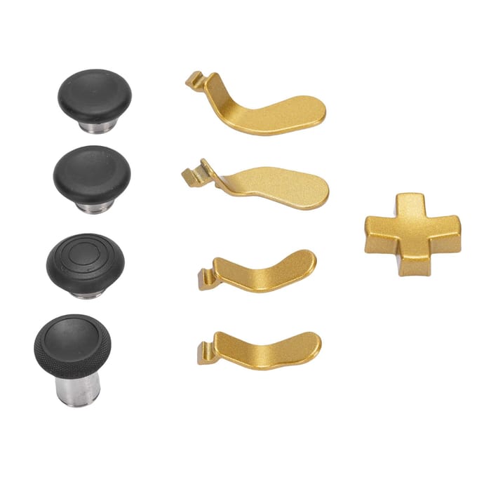 Metalen Thumbsticks Vervanging voor Elite Controller Series 2 Core met 4 Vervangbare Magnetische goud