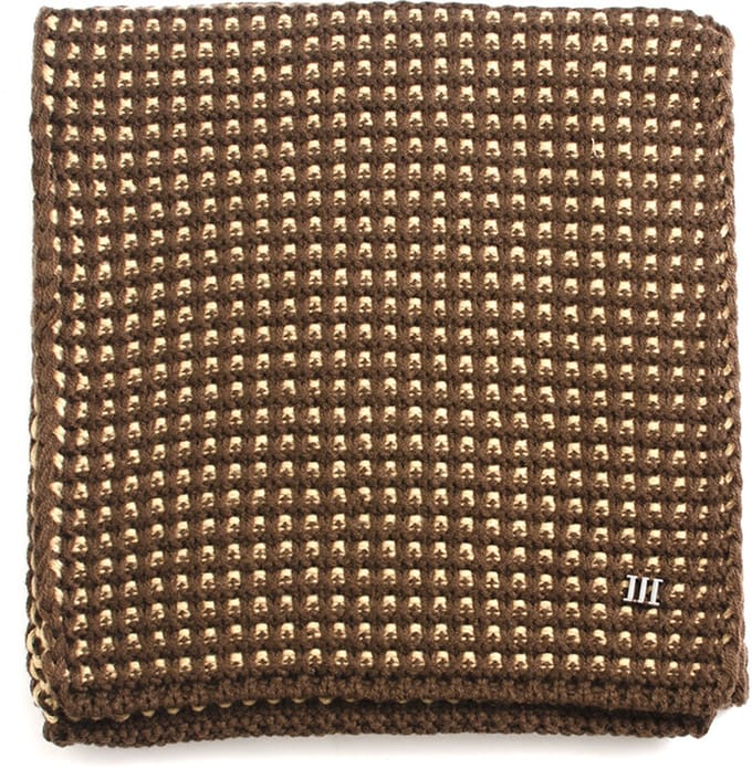 BENIGO Two colored knitted scarf Brown (TRSCHE183 - 400)