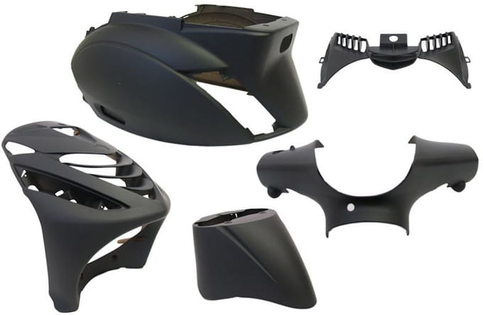 5-delige Edge fairingset voor Piaggio Zip-SP vanaf 2000 - matzwart