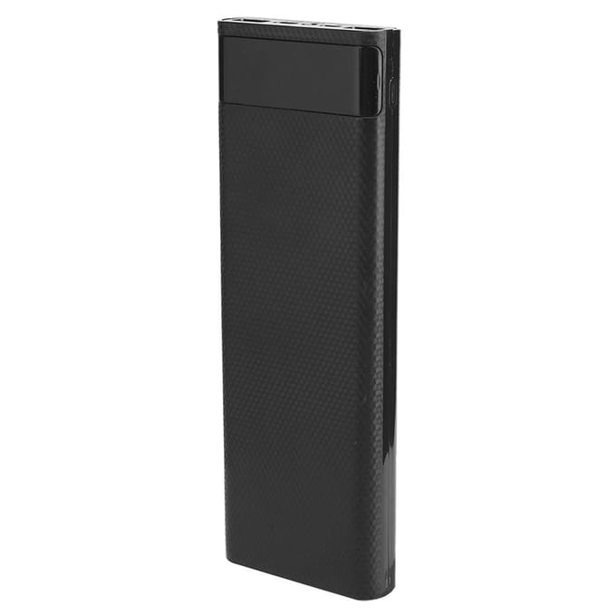 10x18650 Batterijdoos Draagbare Stroombron Geen Lassen Jacking DIY Powerbank Shell Kit Accessoirezwart zwart