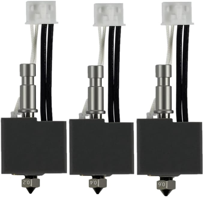 Dailygoods- Hotend 3-pack - 0,2 mm/0,4 mm/0,6 mm - Messing Mondstuk
