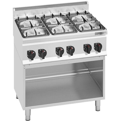 GGM Gastro Gasherd - 28,5 kW - 6 Brenner - inkl. Untergestell