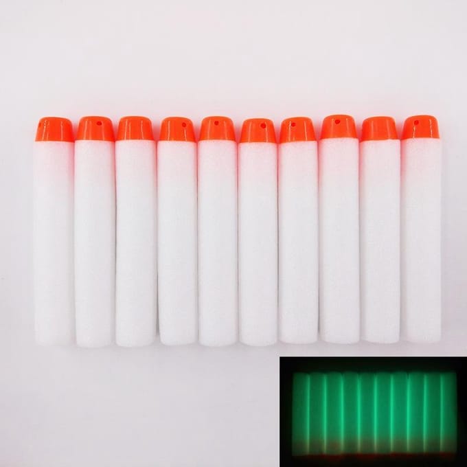 50 stuks darts glow in te dark geschikt voor Nerf blasters