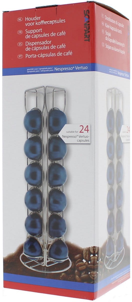 Scanpart capsulehouder - RVS - Geschikt voor 24 Nespresso Vertuo capsules - Cuphouder - Koffiecups houder
