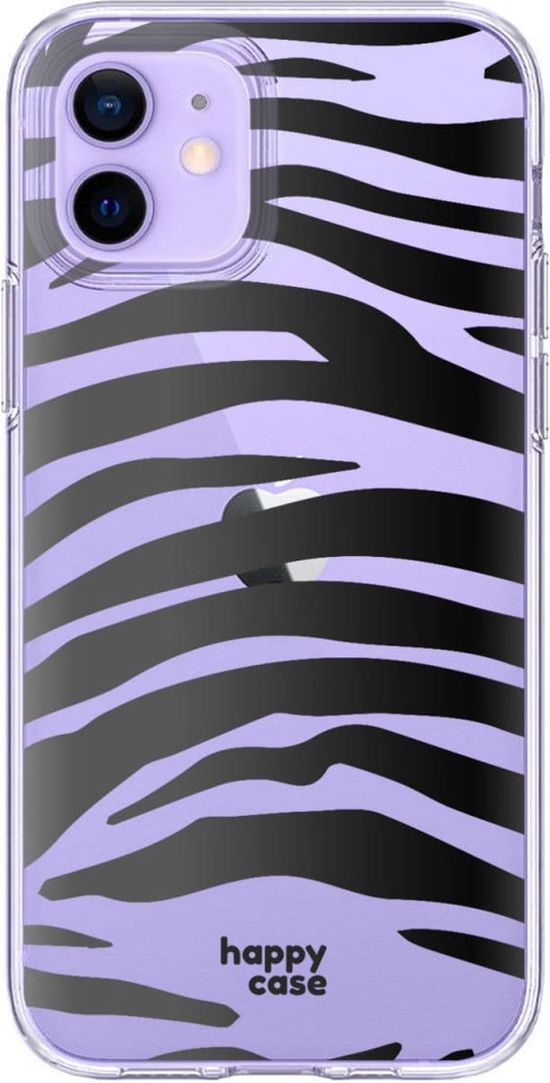 HappyCase Hoesje Flexibel TPU Zebra Print Geschikt voor Apple iPhone 12