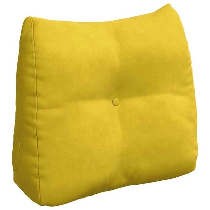 vidaXL - Rugkussen - Geel - 60 - x - 24 - x - 50 - cm - Fluweel