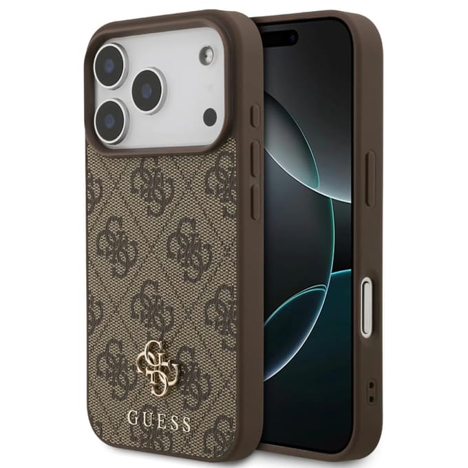 Guess Back Cover Case - MagSafe voor iPhone 17 Pro Max - Bruin - Schokbescherming & Goede Grip