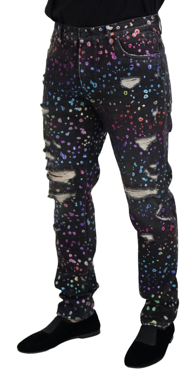 Regenboog Spat Verweerde Jeans Pan73302