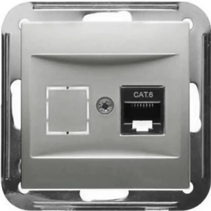 PEHA Badora aansluiting Cat. 6 1-terminal - aluminium (D 11.1858.70 UAE-C6)