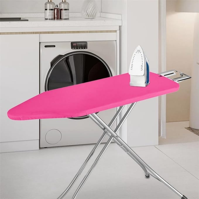 Strijkplankhoes - Elastische Rand - Glad Strijken - Verstelbare Pasvorm - 132-139x33-40cm - Rozerood