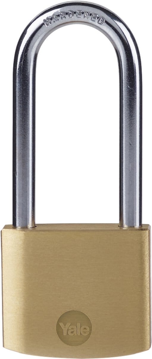 Yale - Messing Hangslot - 40 mm - Lange Beugel - Standard Protection