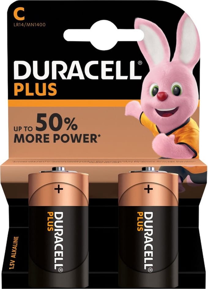 Set van 6x Duracell C Plus batterijen 1.5 V - alkaline - LR14 MN1400 - Batterijen pack
