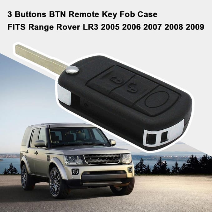 3 boutons BTN télécommande boîtier porte-clé remplacement pour Range Rover LR3 2005 2006 2007 2008 2009 black