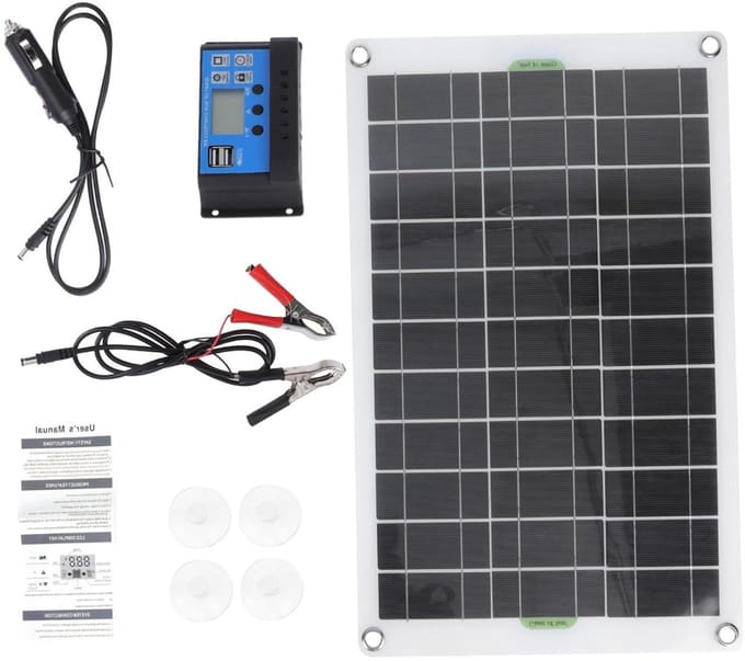 Zonnepaneel Oplader - Solar Power Paneel - Kamperen - Hoge Conversie - 42 x 27 cm - Divers