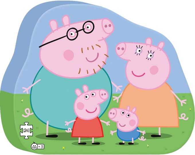 Veltman Puzzel Peppa Pig Familie 24 stukjes - 3+
