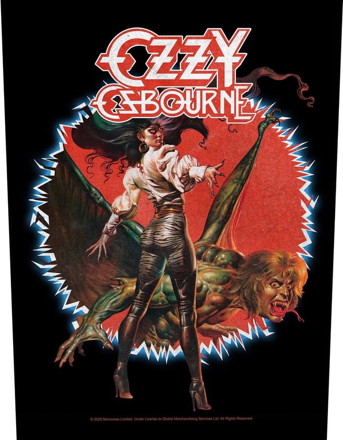 Ozzy Osbourne - The Ultimate Sin Rugpatch - Zwart