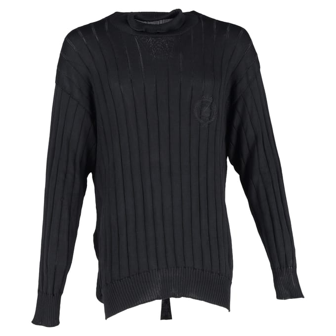 Balenciaga oversized coltrui van zwarte zijde