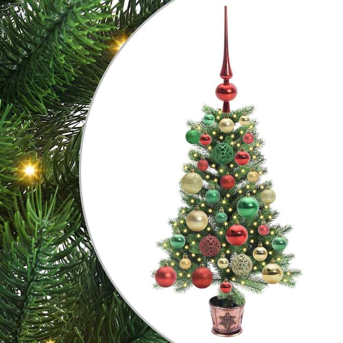 vidaXL - Kerstboom - met - 150 - LED - met - standaard - Groen - 65 - cm - PE