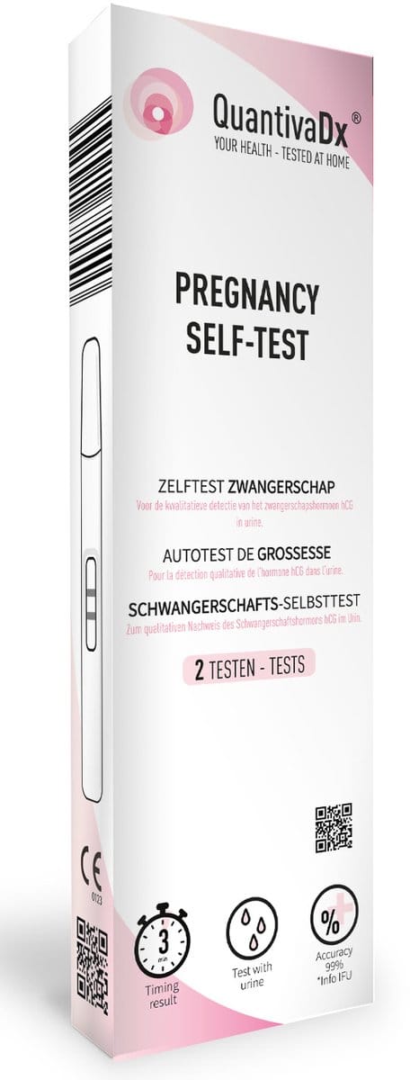 QuantivaDx Zwangerschapstest - 2 Zelftesten - hCG Detectie in Urine