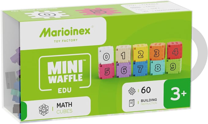 Mini wafel blokken reken kubus 60 stuks - Marioinex - vanaf 3 jaar