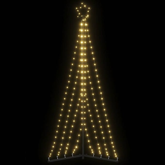 vidaXL LED-kerstboom 339 LEDs warm wit 182 cm