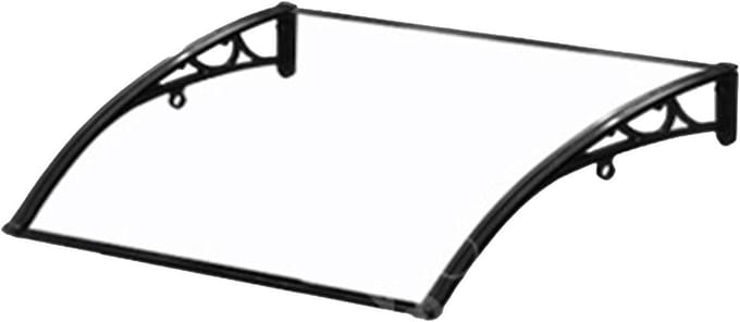 Gebogen Luifel - Buiten Overkapping - Bescherming Buiten - Duurzaam Polycarbonaat - 80x120cm - Transparant