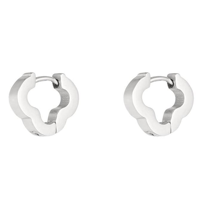 Yehwang Oorbellen Basic Klaver zilver S
