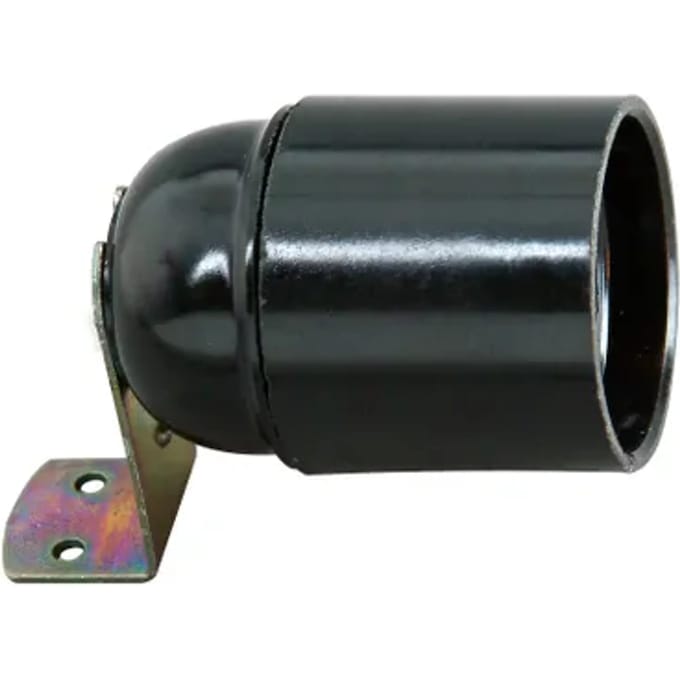 Kopp Lamphouder E27 + Bevestigingsbeugel Zwart