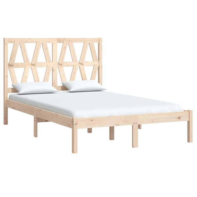 vidaXL - Bedframe - massief - grenenhout - 140x200 - cm