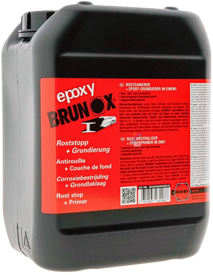 Brunox ® Roeststop en primer - Epoxyhars - 5 liter - Sterk penetratievermogen