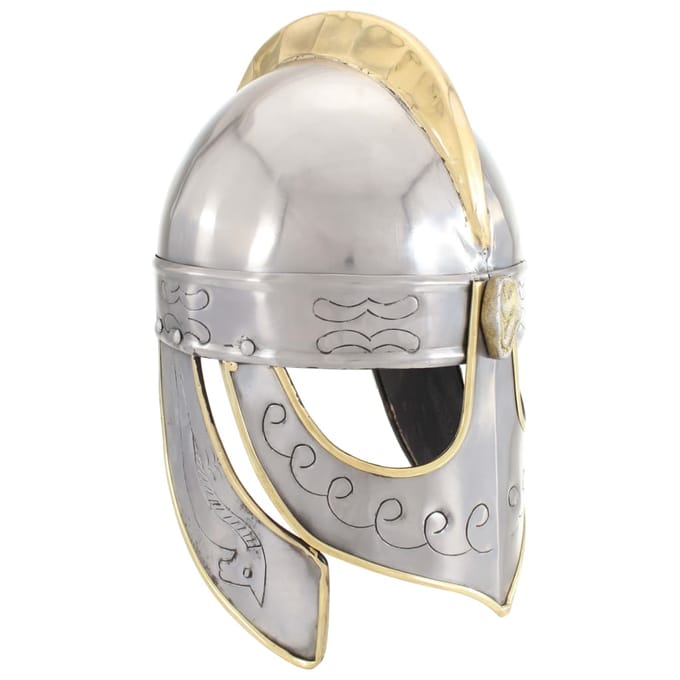 vidaXL - Beowulfhelm - replica - LARP - staal - zilverkleurig