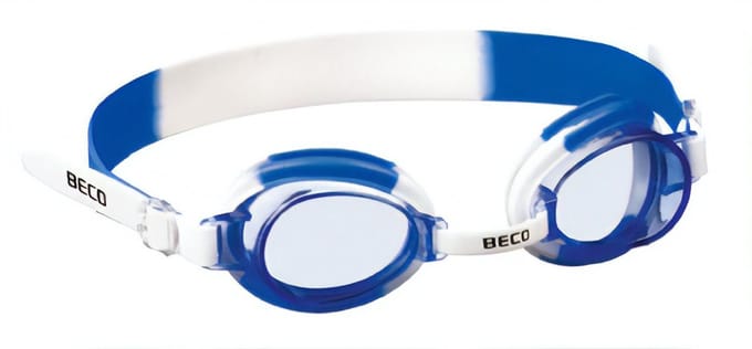 BECO zwembril Halifax - wit/blauw- voor kinderen 8+