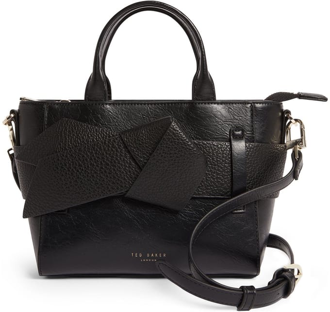 Ted Baker handtas schoudertas Jimsa Knot Bow Tote Bag Jet - Black zwart