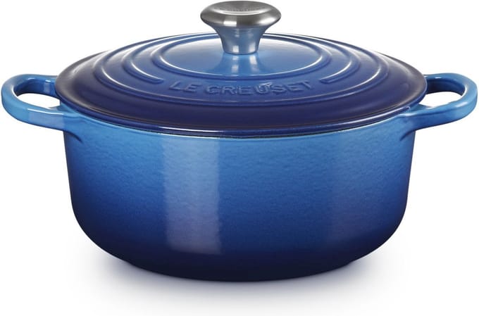 Le Creuset - Braad- / Stoofpan Signature rond Azure 18cm 1,8l
