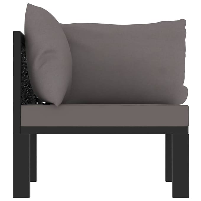 vidaXL - Hoekbank - sectioneel - met - linkerarmleuning - poly - rattan - antraciet